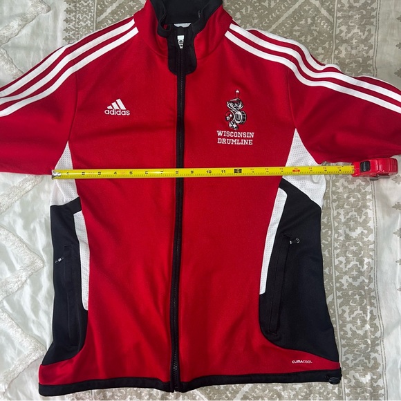 ADIDAS Wisconsin Badger Drumline Climacool Track Jacket Zip Up - Picture 8 of 8